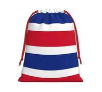 FKGKDF Flag Of Costa Rica Print Drawstring Present Bag, Reusable Storage Pouch For Christmas Holidays And Daily