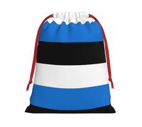 FKGKDF Flag Of Estonia Print Drawstring Present Bag, Reusable Storage Pouch For Christmas Holidays And Daily