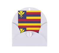FKGKDF Flag Of The Kingdom Of Hawaii Print Greeting Card, Pearl Paper With Envelope, For Christmas/Birthday/Valentine'S Day