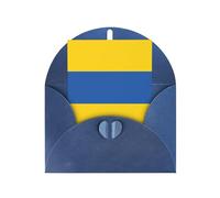 FKGKDF Flag Of Ukraine Print Greeting Card, Pearl Paper With Envelope, For Christmas/Birthday/Valentine'S Day