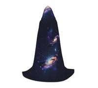 FKGKDF Galaxy In The Universe Print Unisex Hooded Cape, Thoughtful Present For Halloween/Cosplay Lovers/Theme Parties