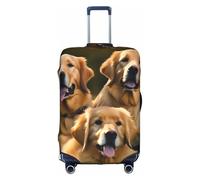 FKGKDF Golden Retrievers Printed Luggage Cover Suitcases Travel Cover Protector Simple and Convenient Installation, white, M, Fashion