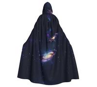 FKGKDF Gothic Galaxy in the Universe Print Cloak for Masquerade Dark Fantasy Carnival Cape for Costume Party Cosplay