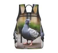 FKGKDF Grey Pigeon Print Comfortable Backpack For Work And Travel, Large Capacity Backpack For Daily Use