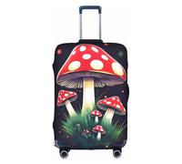 FKGKDF Magical Mushroom Print Luggage Cover for Suitcases Travel Cover Protector Simple Convenient Setup White XL Fashion
