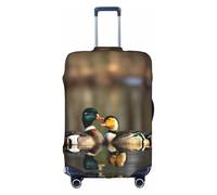 FKGKDF Mallard Ducks Luggage Cover Duck Print Luggage Cover for Suitcases Travel Cover Protector Simple and Convenient Installation, white, L, Fashion
