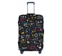 FKGKDF Math Formula Print Luggage Cover For Suitcases, Travel Case Protector, Simple & Convenient Installation, White, Medium, Fashion