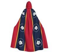 FKGKDF Mississippi State Flag Print Halloween Cloak, Carnival Cape For Theme Parties, Haunted Houses And Cosplay