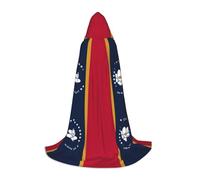 FKGKDF Mississippi State Flag Print Unisex Hooded Cape, Thoughtful Present For Halloween/Cosplay Lovers/Theme Parties