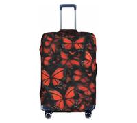 FKGKDF Monarch Butterfly Print Luggage Cover for Suitcases Travel Cover Protector Simple and Convenient Installation, white, L, Fashion