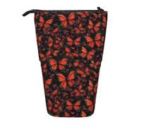 FKGKDF Monarch Butterfly Print Telescopic Pencil Case Portable Office Bag