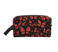 FKGKDF Monarch Butterfly Travel Print Cosmetic Bag Organizer, Large Capacity Storage For Cosmetics, Toiletries