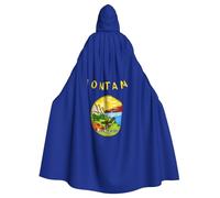 FKGKDF Montana State Flag Print Halloween Cloak, Carnival Cape For Theme Parties, Haunted Houses And Cosplay