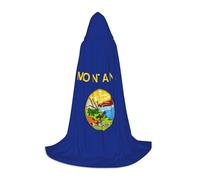FKGKDF Montana State Flag Print Unisex Hooded Cape, Thoughtful Present For Halloween/Cosplay Lovers/Theme Parties