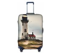 FKGKDF Old Lighthouse-Standard-Scale-2_00x Printed Luggage Cover for Suitcases, Travel Cover Protector, Simple and Convenient Installation, White, M, Fashion