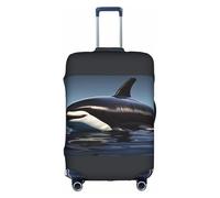 FKGKDF Orca Killer Whale Print Print Luggage Cover For Suitcases, Travel Case Protector, Simple & Convenient Installation, White, S, Fashion