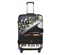 FKGKDF Pianos and Music Notes Print Luggage Cover for Suitcases Travel Cover Protector Simple and Convenient Installation, white, L, Fashion
