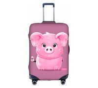 FKGKDF Pink Pig Print Luggage Cover for Suitcases Travel Cover Protector Simple and Convenient Installation, white, XL, Fashion