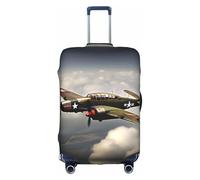 FKGKDF Printed Luggage Cover for Suitcases World War II Aircraft 2 Standard 2_00x Scale Travel Cover Protector Simple Convenient Installation White S Fashion