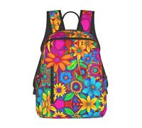 FKGKDF Rainbow Tie Dye-Red Print Comfortable Backpack for Work and Travel, Large Capacity Backpack for Daily Use