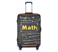 FKGKDF School Math Print Luggage Cover for Suitcases Travel Cover Protector Simple Convenient Setup White S Fashion