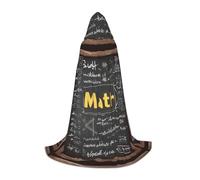 FKGKDF School Math Print Unisex Hooded Cape, Thoughtful Present For Halloween/Cosplay Lovers/Theme Parties