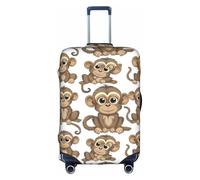 FKGKDF Sloth Background Print Luggage Cover For Suitcases, Travel Case Protector, Simple & Convenient Installation, White, Medium, Fashion