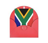 FKGKDF South African Flag Print Greeting Card, Pearl Paper With Envelope, For Christmas/Birthday/Valentine'S Day