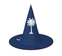 FKGKDF South Carolina Flag Print Halloween Hat, Lightweight For Halloween Party/Carnival, One Size Fits Most