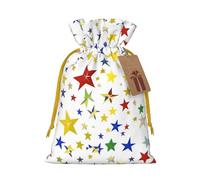 FKGKDF Stars Eastern Stars Print Christmas Drawstring Present Bag, Reusable Holiday Goodie Bag For Presents