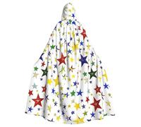 FKGKDF Stars Eastern Stars Print Gothic Masquerade Cloak Dark Fantasy Carnival Cape For Costume Parties And Cosplay