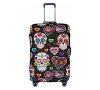 FKGKDF Sugar Skulls Printed Luggage Cover Suitcases Travel Cover Protector Simple and Convenient Installation, white, M, Fashion