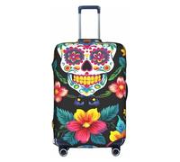FKGKDF Sugar Skulls Printed Luggage Cover Suitcases Travel Cover Protector Simple and Convenient Installation, white, L, Fashion