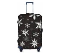 FKGKDF Supernatural Symbols Black Print Luggage Cover For Suitcases, Travel Case Protector, Simple & Convenient Installation, White, Large, Fashion