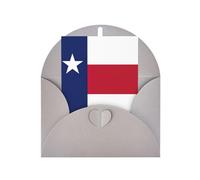 FKGKDF Texas State Flag Print Greeting Card, Pearl Paper With Envelope, For Christmas/Birthday/Valentine'S Day
