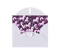 FKGKDF Unicorns Pink Print Greeting Cards With Envelopes, Holiday Cards For Christmas & Anniversaries