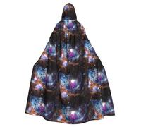 FKGKDF Universe Galaxy Space Print Halloween Cloak, Carnival Cape For Theme Parties, Haunted Houses And Cosplay