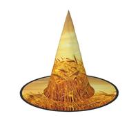 FKGKDF Wheat Field Print Halloween Hat, Lightweight For Halloween Party/Carnival, One Size Fits Most