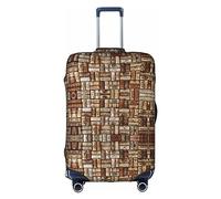 FKGKDF wine cork print luggage cover for suitcases travel cover protector simple convenient installation, white, XL, Fashion