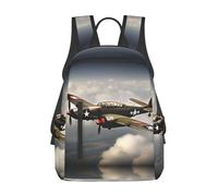 FKGKDF World War II Airplane Airplane 2 Standard Scale 2_00x Printing Comfortable Backpack For Work And Travel, Large Capacity Backpack For Daily Use