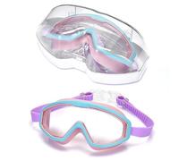 FKGQWZETK Special for children, high-definition anti-fog large-frame swimming goggles, double waterproof seal, 180° wide-angle field of view, essential for swimming pool training