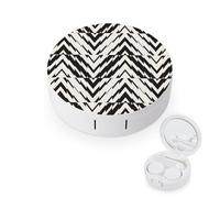 fkgvwo Contact Lens Case Black Geometry Contact Lens Holder Box Container Soak Storage Kit