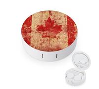 fkgvwo Contact Lens Case Canadian Flag Contact Lens Holder Box Container Soak Storage Kit
