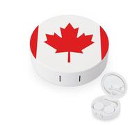fkgvwo Contact Lens Case Canadian Flag Contact Lens Holder Box Container Soak Storage Kit
