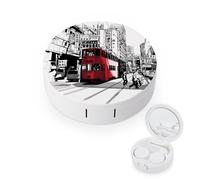 fkgvwo Contact Lens Case City Bus Contact Lens Holder Box Container Soak Storage Kit