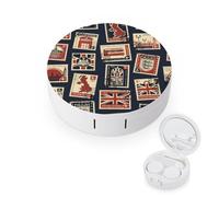 fkgvwo Contact Lens Case City Stamp Contact Lens Holder Box Container Soak Storage Kit