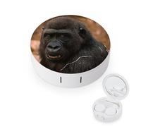 fkgvwo Contact Lens Case Funny Orangutan Contact Lens Holder Box Container Soak Storage Kit