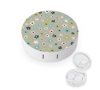 fkgvwo Contact Lens Case Little Flowers Contact Lens Holder Box Container Soak Storage Kit