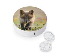 fkgvwo Contact Lens Case Little Fox Contact Lens Holder Box Container Soak Storage Kit