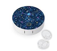 fkgvwo Contact Lens Case Space Planet Contact Lens Holder Box Container Soak Storage Kit